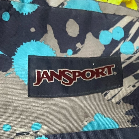 JanSport Superbreak Backpack - Mammoth Blue Super Splash / 16.7H x 13W x 8. - Picture 7 of 7